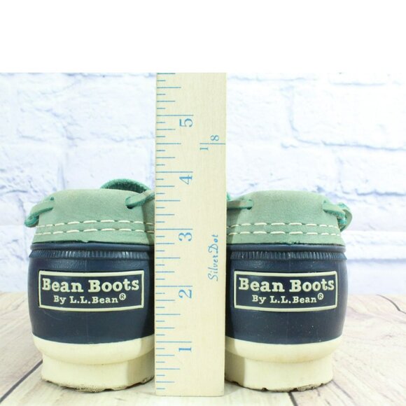 LL Bean Blue Rubber Slip On Unlined Moccasin Low Ankle Duck Boots Size 7 M - Picture 6 of 10